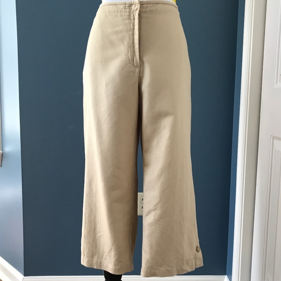J. Jill Other - J Jill Linen Blend Tan Crop Pants 16
